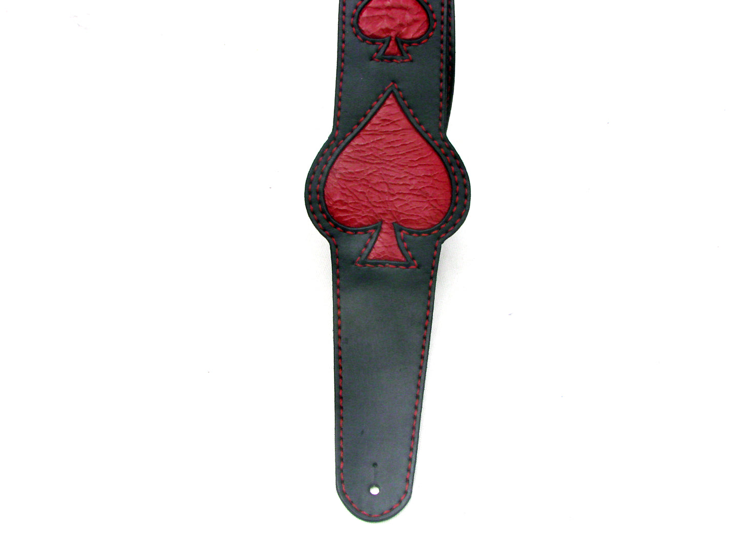 Handmade Guitar/Bass Strap - Rock Your Style with Red Ace of Spades Design