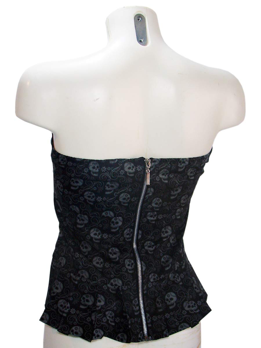 Women's Black Top Stella Calaveras back