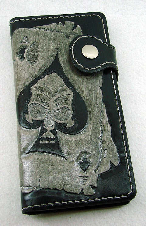 Biker-style wallet with ace of spades and skullAnother Way of Life