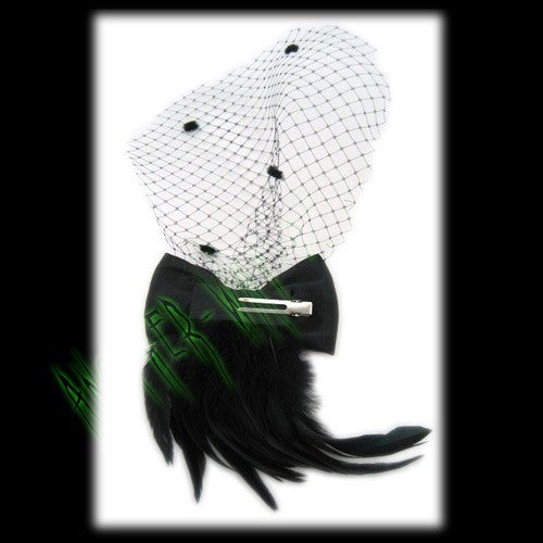 Fascinator Satin Bow, Net &amp; Feather DetailAnother Way of Life