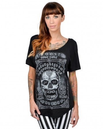 Womens T-shirt Too Fast Choose Fate Another Way of Life