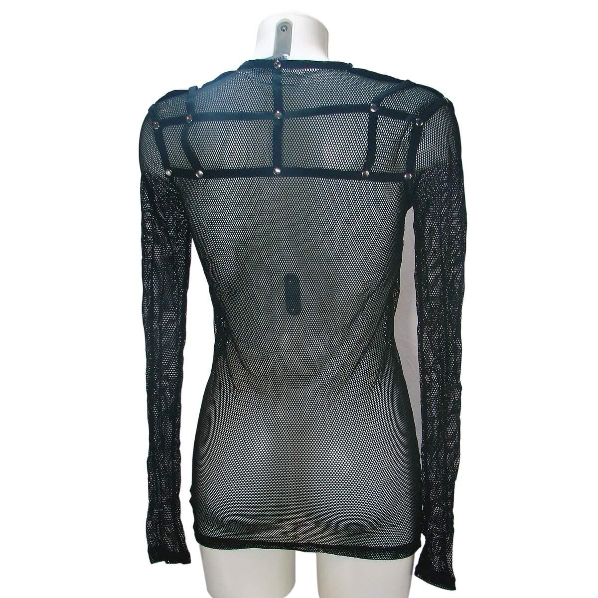 Black fishnet long sleeve shirt By Lip Service - Another Way of Life