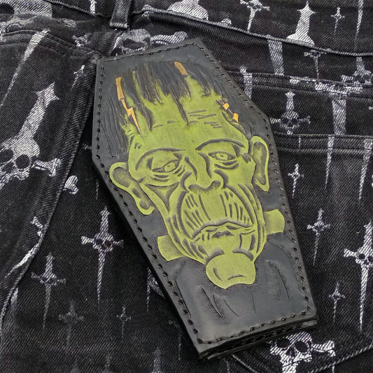 Coffin-shaped wallet Frankenstein
