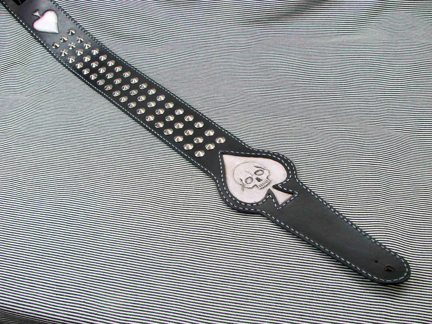 Handmade Guitar/Bass Strap - Rock Your Style with Ace of Spades Skull Design