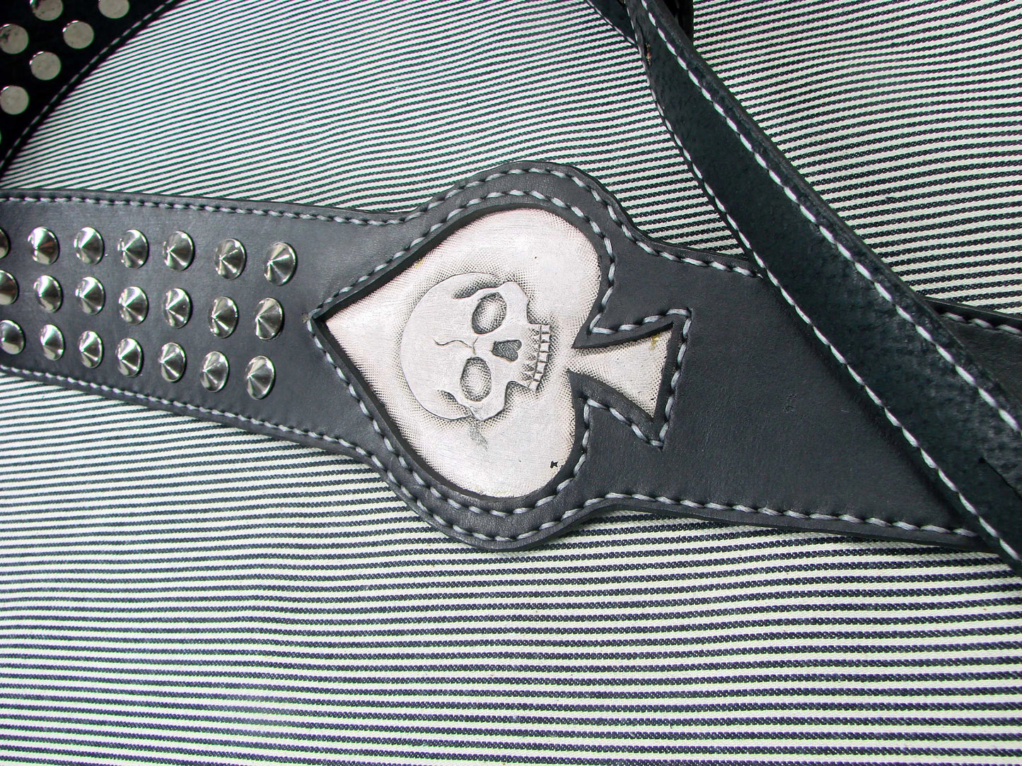 Handmade Guitar/Bass Strap - Rock Your Style with Ace of Spades Skull Design