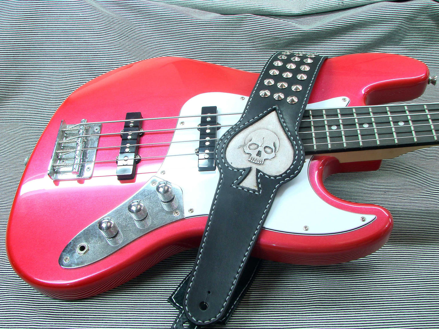 Handmade Guitar/Bass Strap - Rock Your Style with Ace of Spades Skull Design