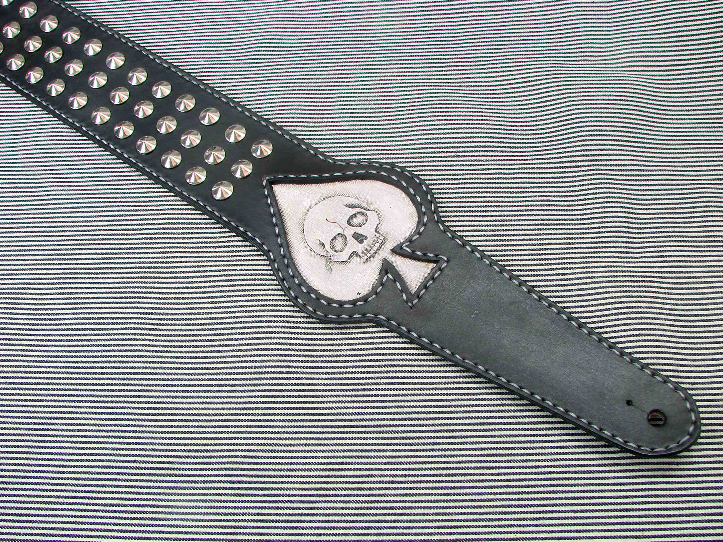 Handmade Guitar/Bass Strap - Rock Your Style with Ace of Spades Skull Design