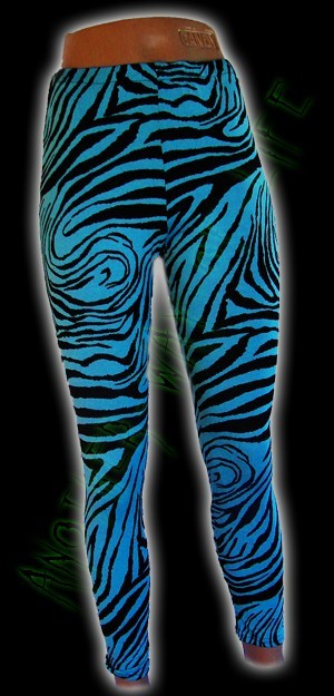 Blue Zebra Leggings - Another Way of Life