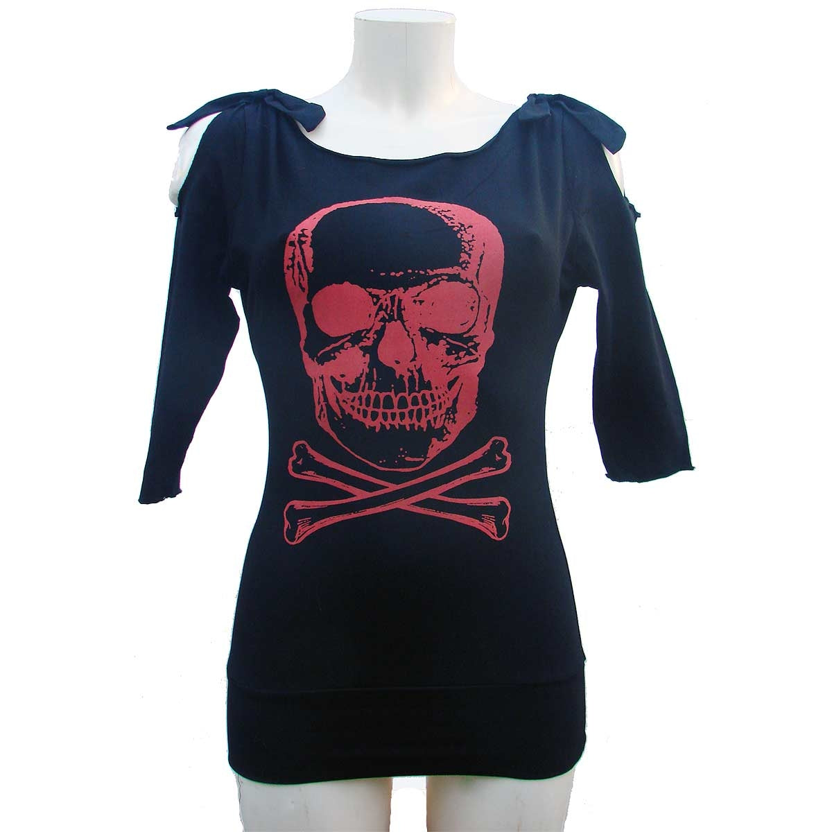 Woman's top t-shirt Black Skull Zoe