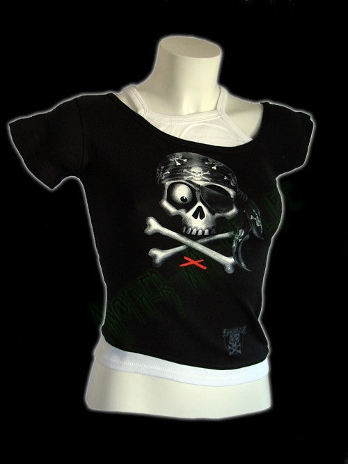Woman t-shirt pirate-skullzAnother Way of Life