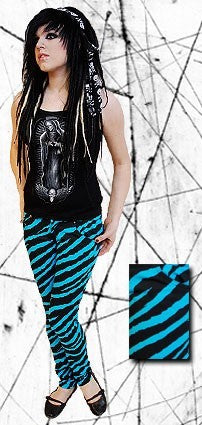 Darckside Blue &amp; Black Zebra JeansAnother Way of Life