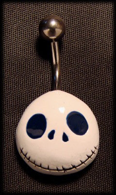 Barbell belly piercing jack skellington another way of life
