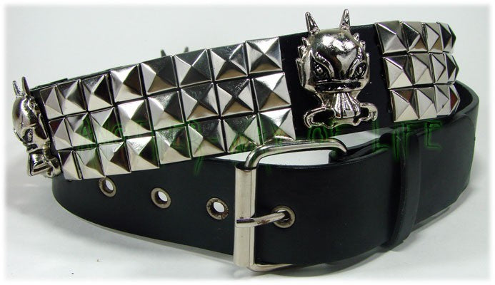 Gothic punk black belt small studded and dragons Another Way of Life