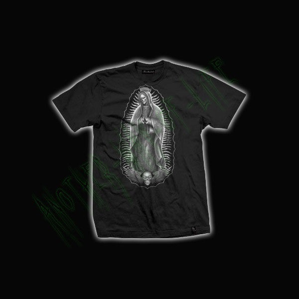 Mens Black T Shirt Virgin Mary Skull By Darkside Clothing Another