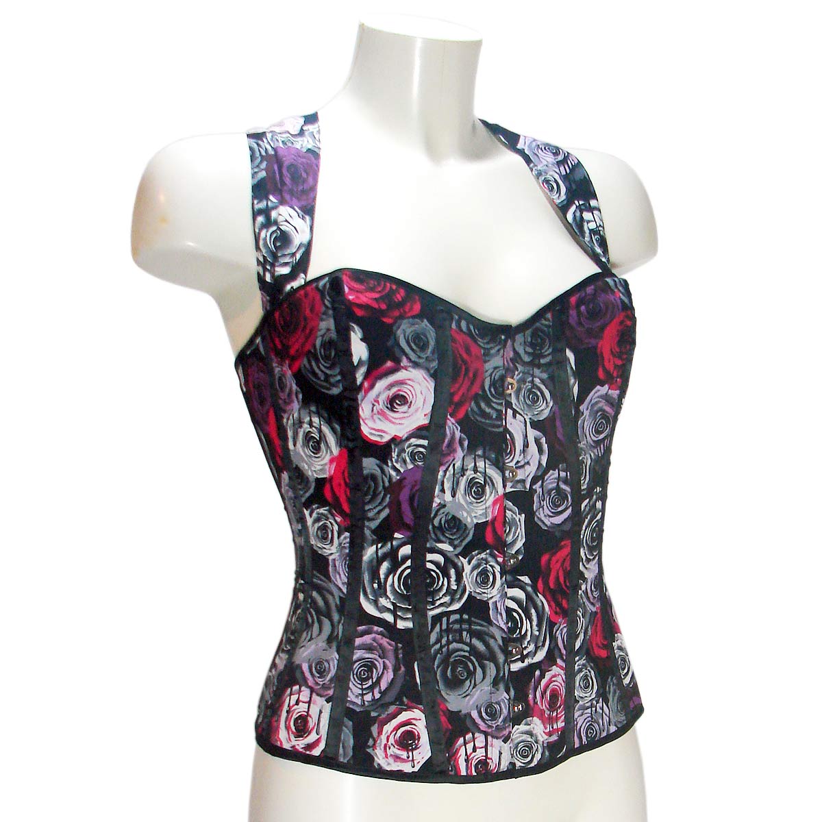 Corset Bodice Top Oi Oi Roses Print by Hell BunnyAnother Way of Life