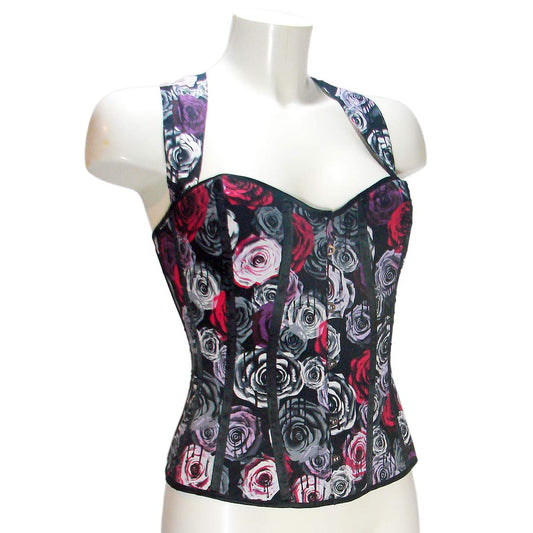 Corset Bodice Top Oi Oi Roses Print by Hell BunnyAnother Way of Life
