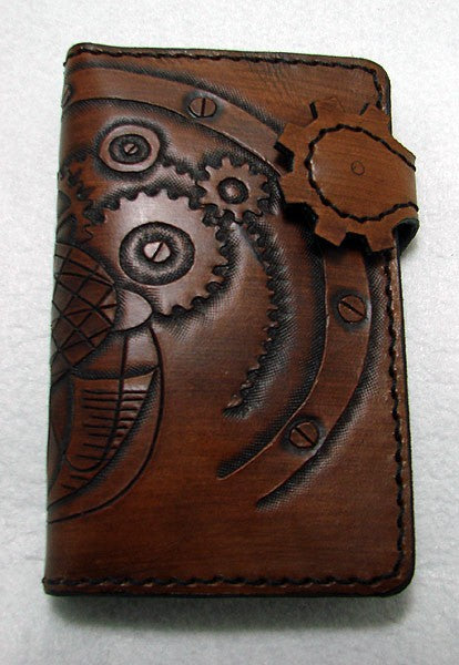 Biker-style wallet with steampunk zeppelinAnother Way of Life