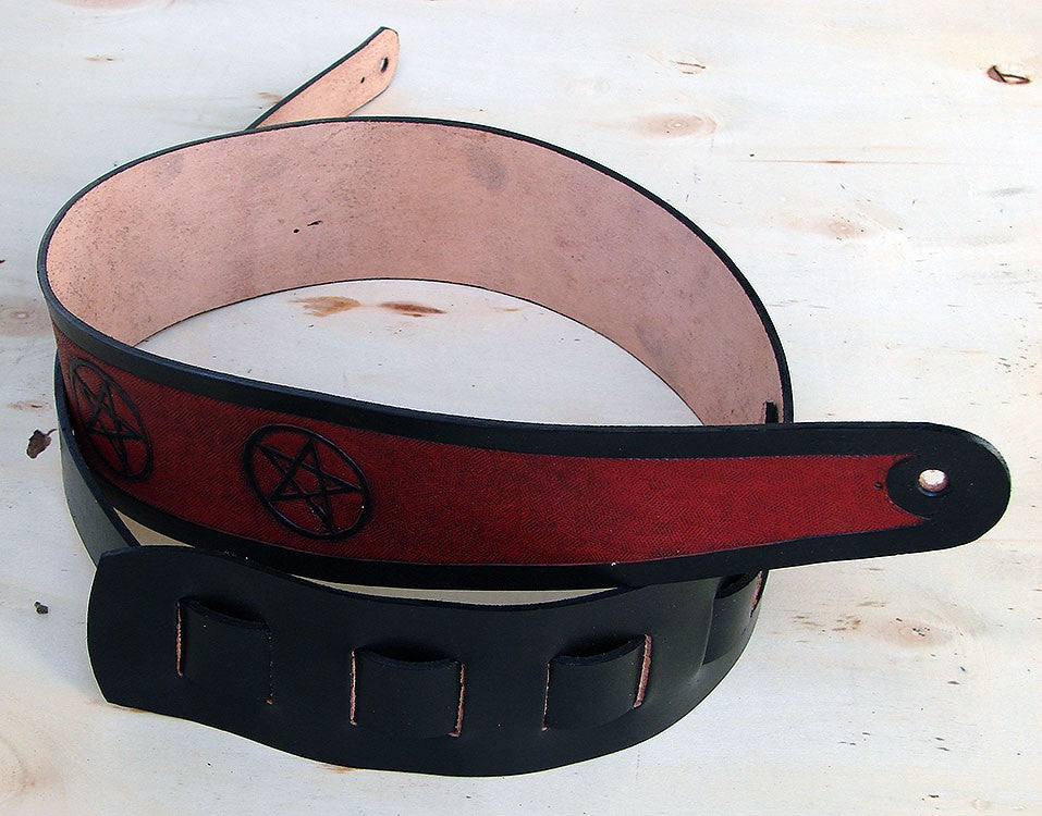 Guitar and bass strap with pentagrams - Another Way of Life