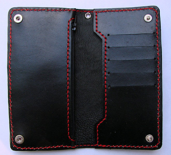 Cow leather biker-style wallet  with devilAnother Way of Life