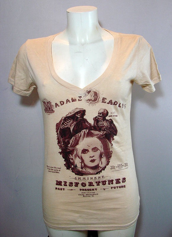 Women's T Shirt  Madame deadly's V Neck