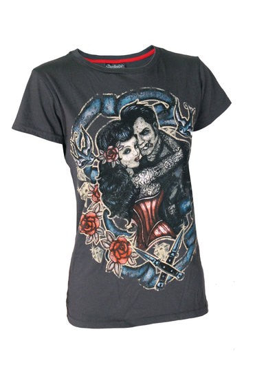 Women's T-Shirt Tattoo Lover Grey Another Way of Life