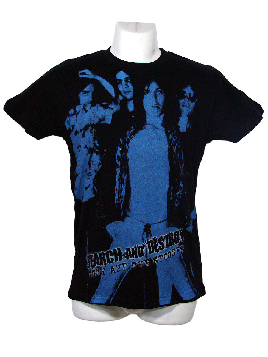Men's Black T-Shirt Search And Destroy Iggy and The Stooges