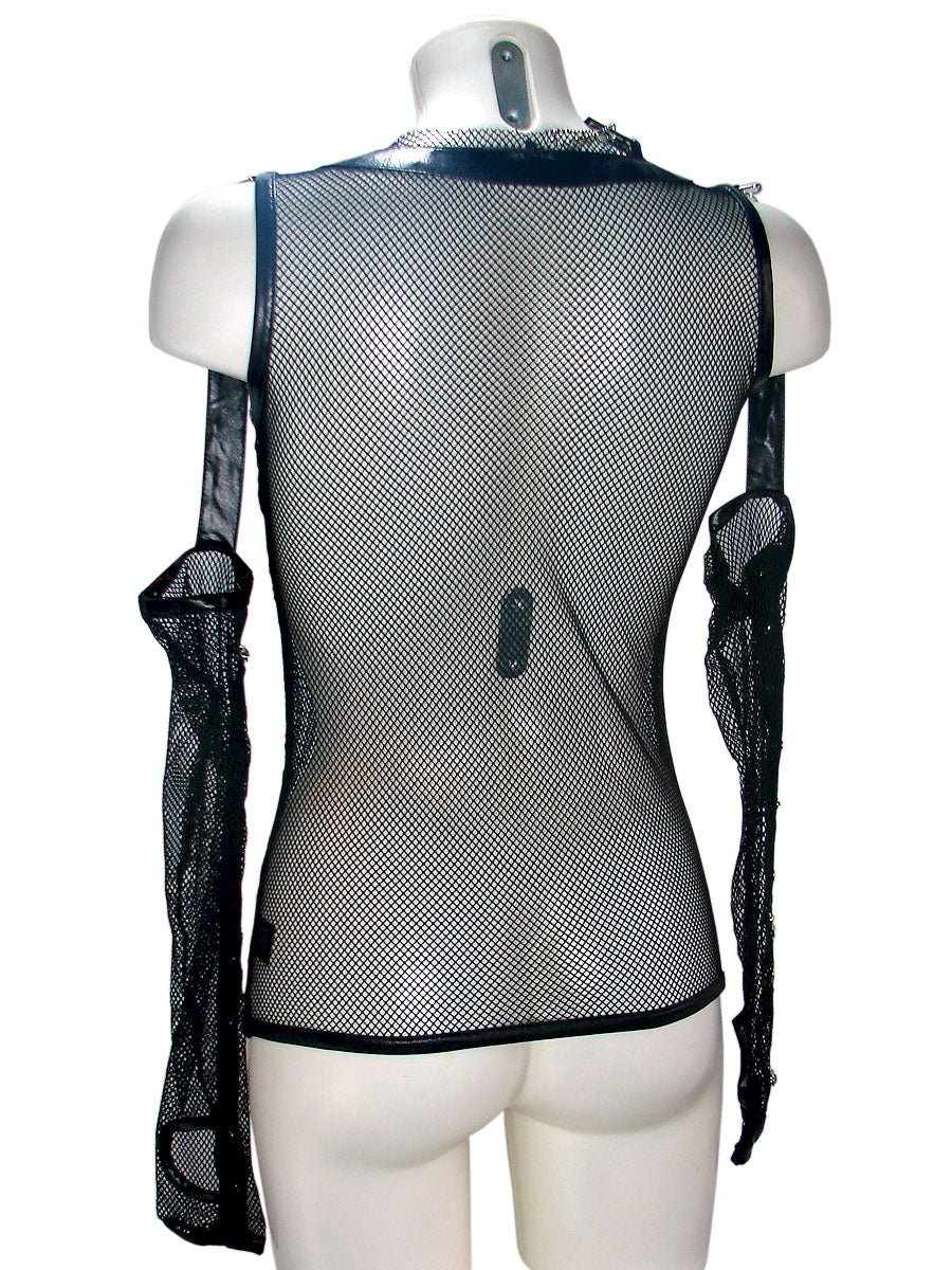 V-neck Fishnet Top By Living Dead SoulsAnother Way of Life