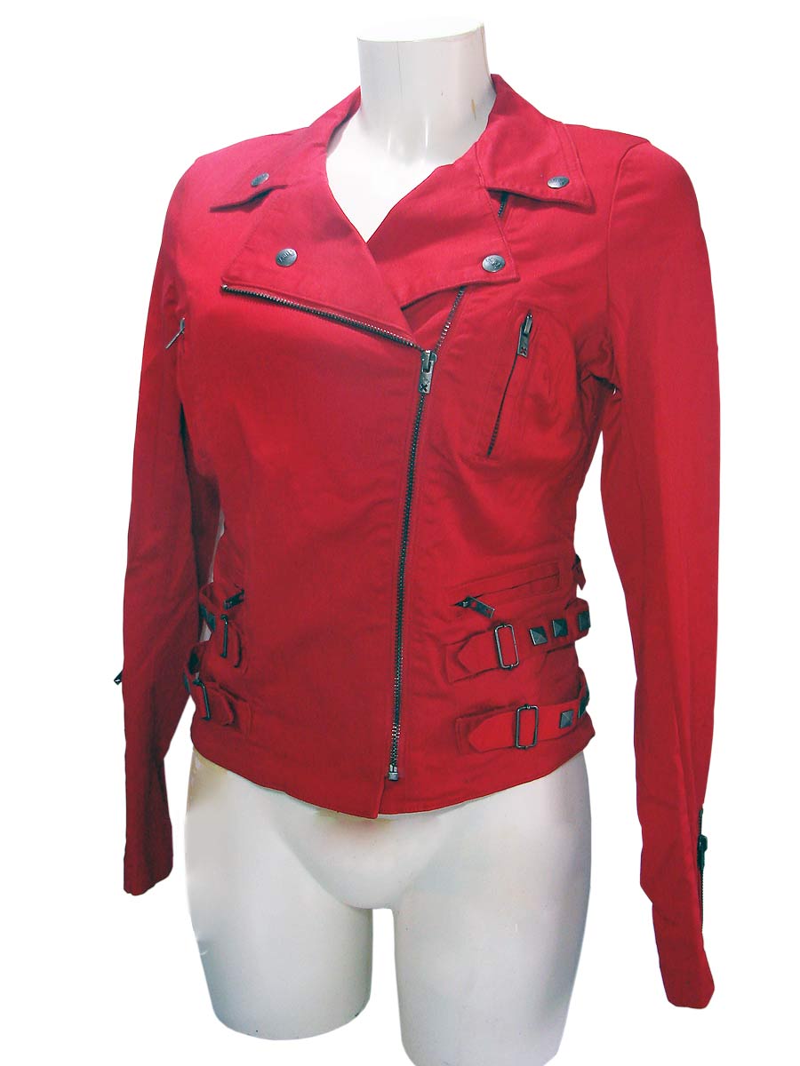 Red Woman's Punk Rock Denim Jacket by Tripp NYCAnother Way of Life