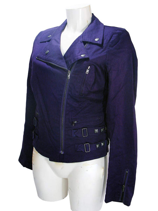 Purple Woman's Punk Rock Denim Jacket by Tripp NYCAnother Way of Life
