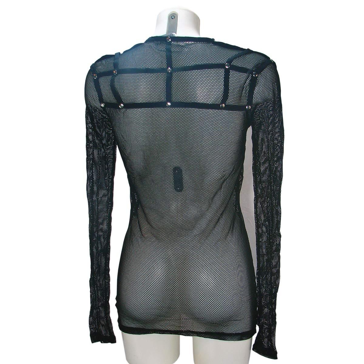 Black fishnet long sleeve shirt By Lip Service – Another Way of Life