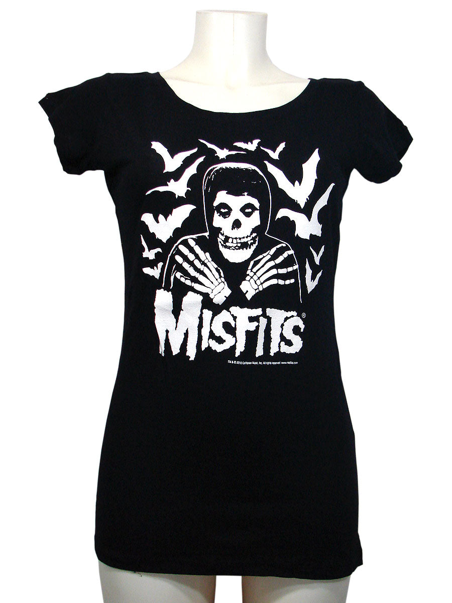 Punk Rock Women's Black T-shirt Misfits